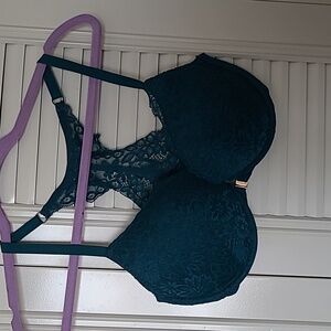Auden Teal racerback front clasp bra 34DD